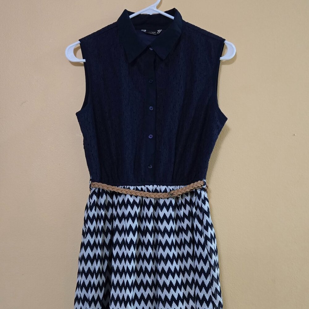 Indulge Navy Blue Above the Knee Dress